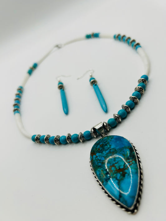 Sky Spirit – Dyed Howlite Necklace Set